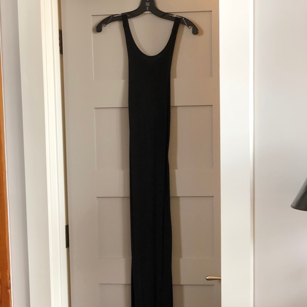 A very sexy black dress.